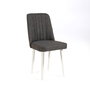 Hanah Home Sillón Vina Sandalye Antracita, Blanco